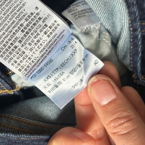 Levi Strauss Overalls Dark Wash Denim Casual XXS - Picture 5 of 7